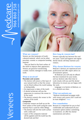 veneers fact sheet